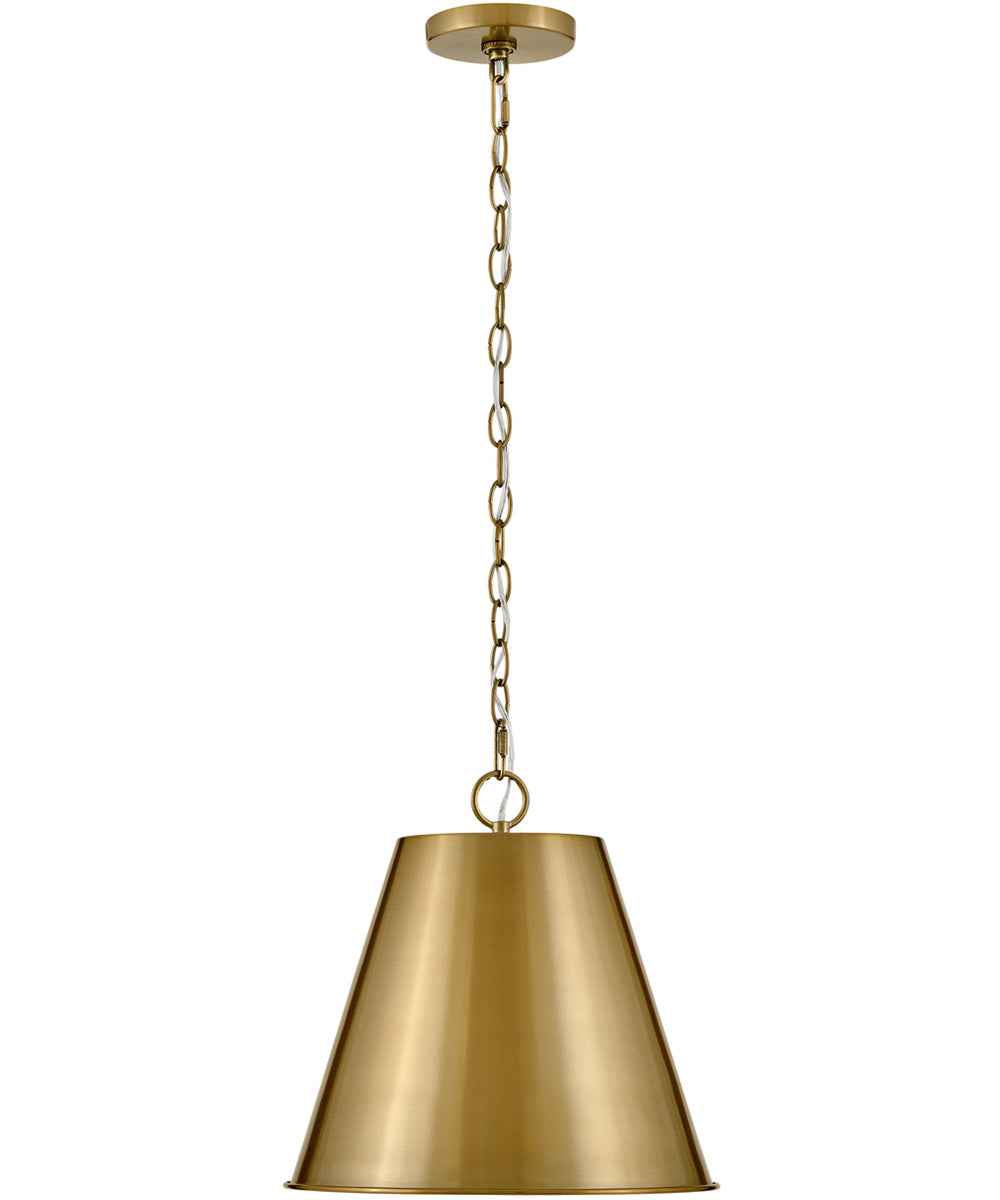 Blake 1-Light Medium Pendant in Lacquered Brass