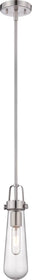 5"W Beaker 1-Light Pendant Brushed Nickel