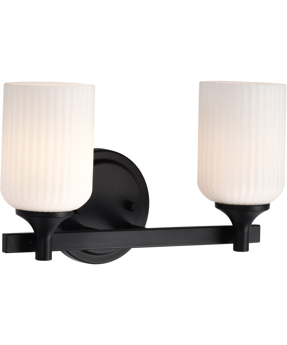 Solara 2-Light Vanity & Wall Matte Black