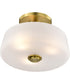 Lune 3-Light Close-to-Ceiling Vintage Brass