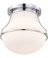 Valdora 1-Light Close-to-Ceiling Polished Nickel
