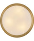 Pierce 3-Light Medium Flush Mount in Lacquered Brass