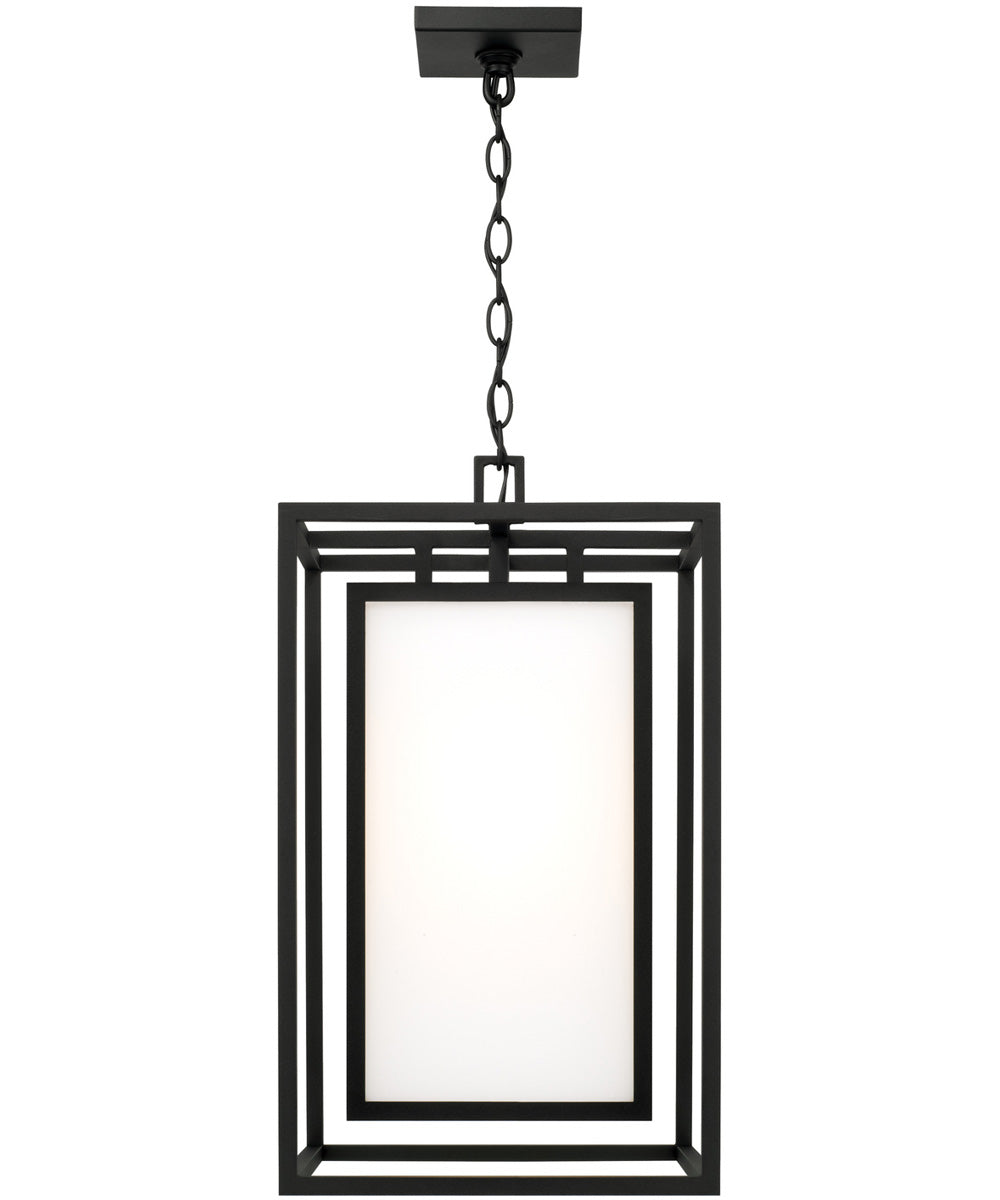 Aiden 1-Light Outdoor Hanging-Lantern Black