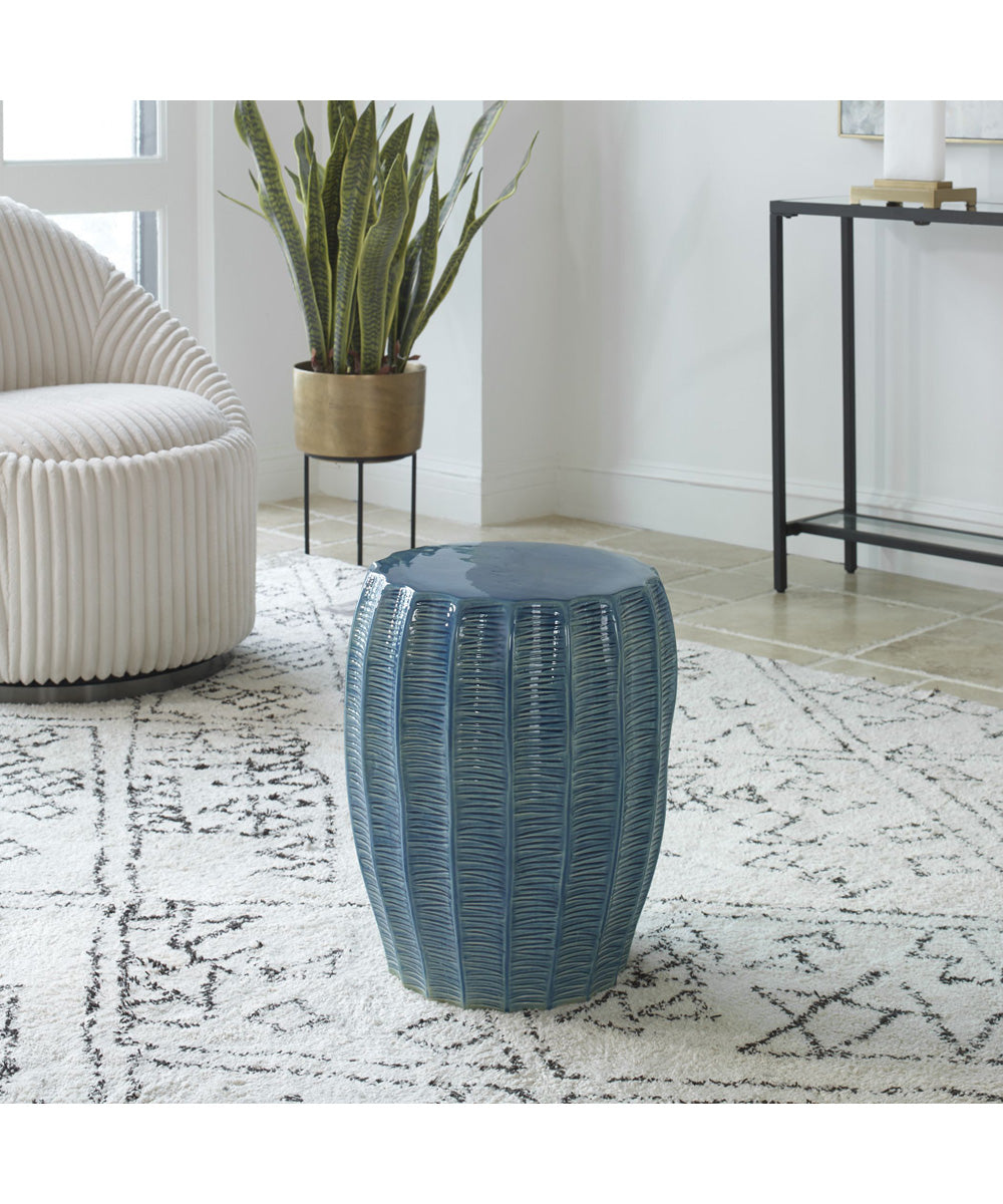 Harbor Aque Blue Garden Stool