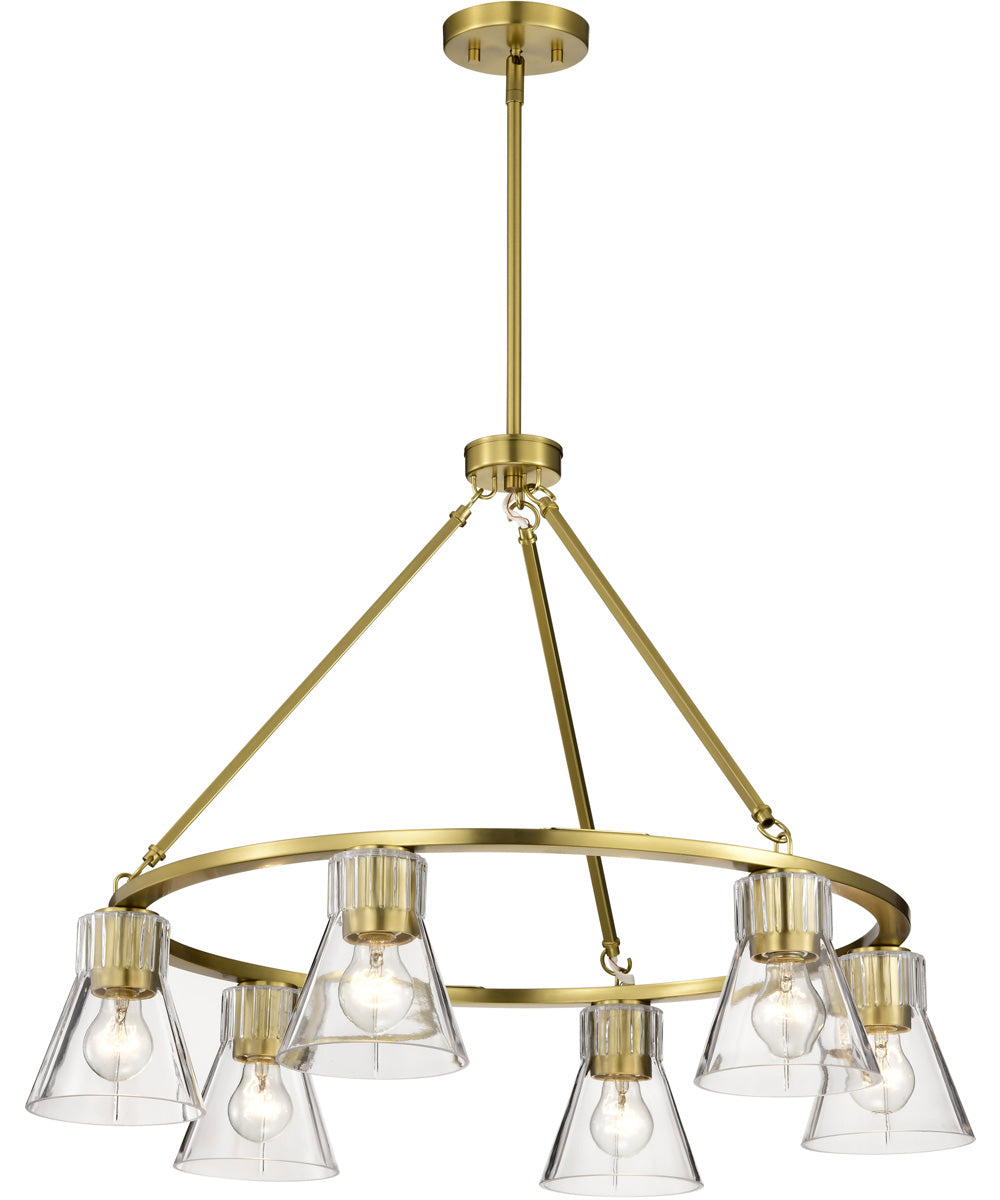 Gianna 6-Light Chandelier Vintage Brass