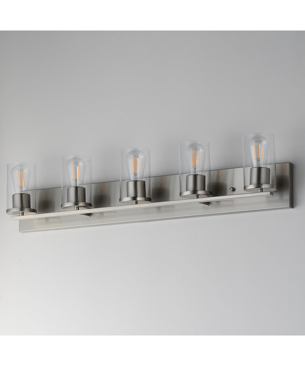 Lateral 5-Light Bath Vanity Satin Nickel