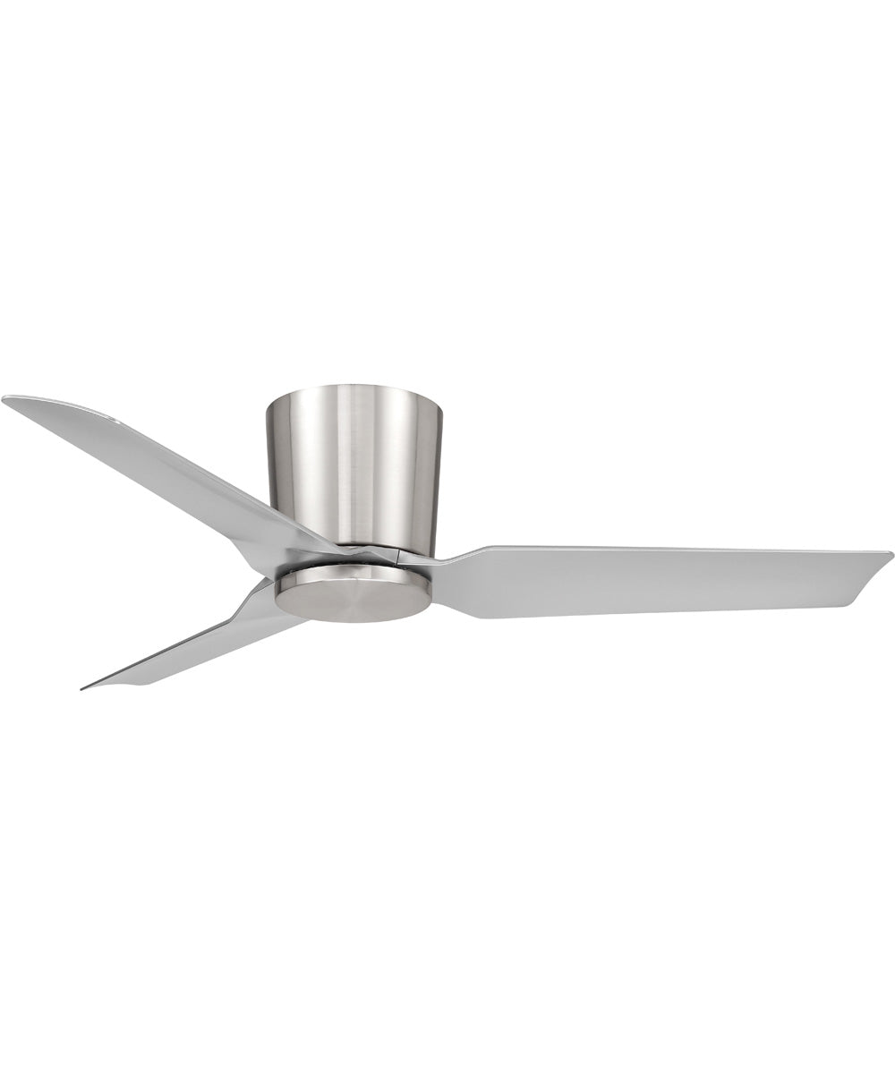Rynn 48-in. 3-Blade Flush Mount Modern LED Ceiling Fan Brushed Nickel