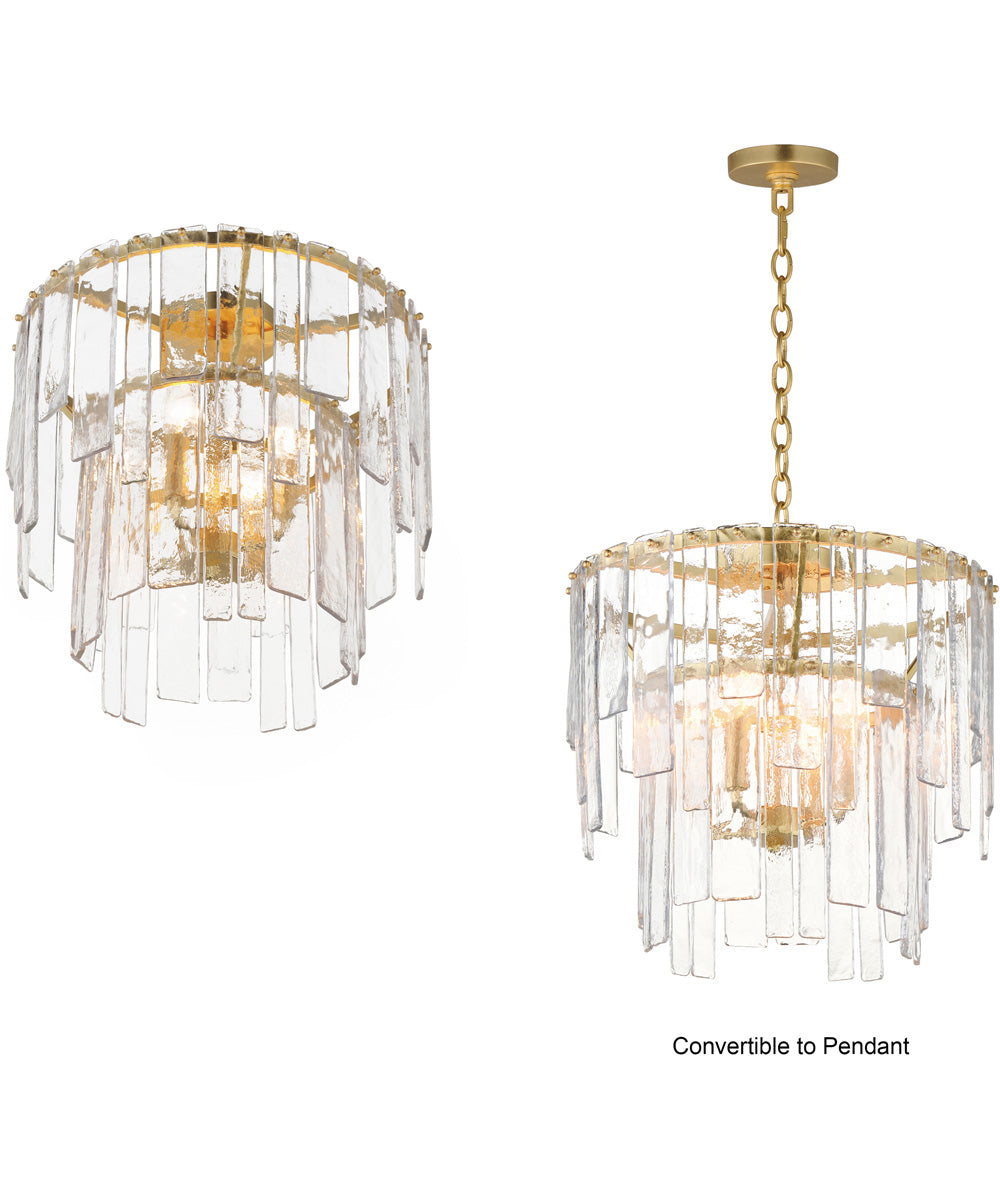 Warren 4-Light Semi-Flush / Pendant Gold Leaf