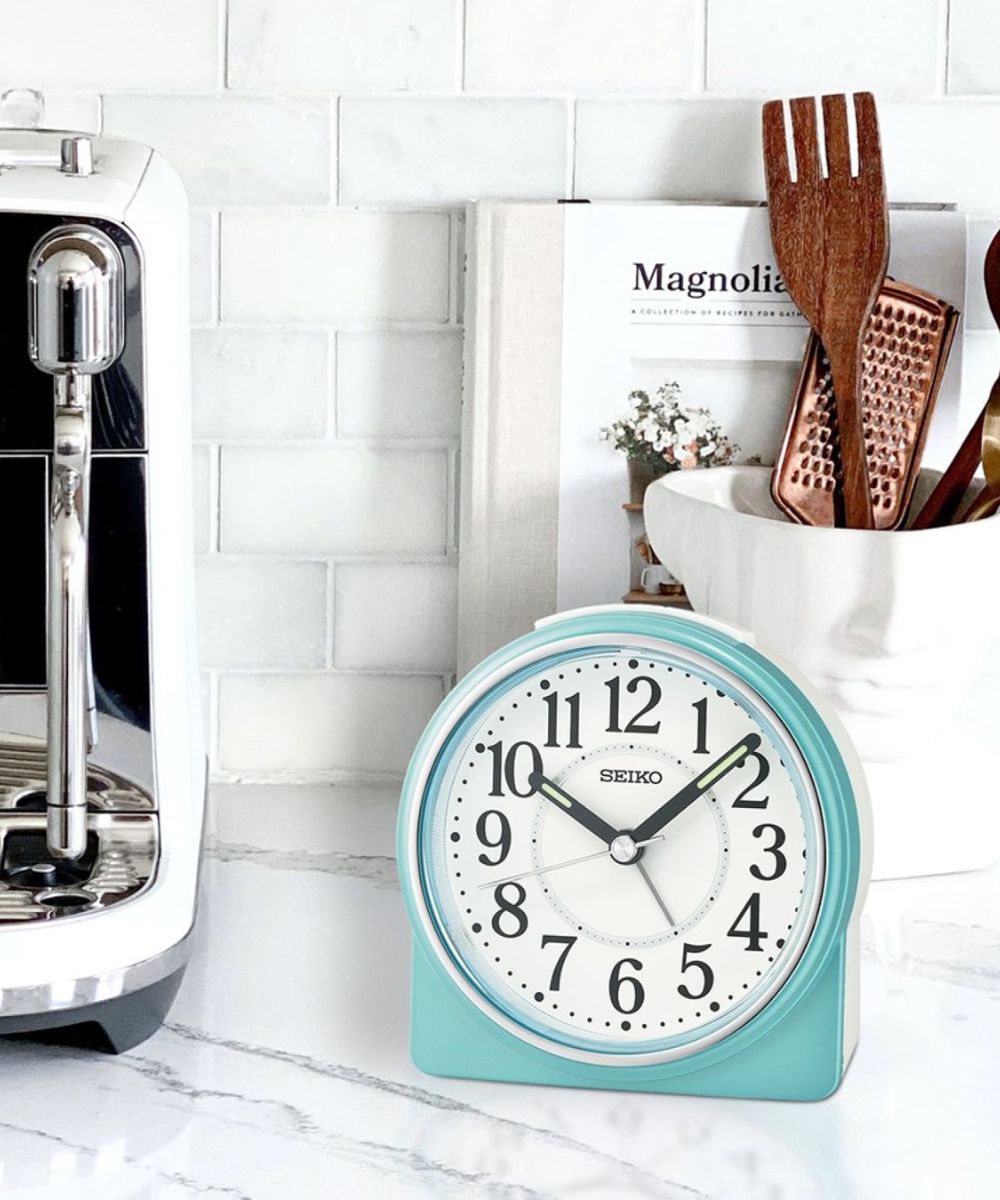 OPEN BOX Alarm Clock Marui Metallic Blue Plastic Case/Cover