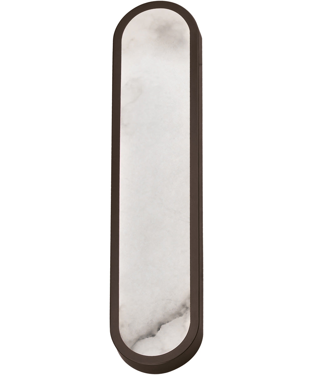 Plinth 24 inch LED  Alabaster Wall Sconce Dark Bronze