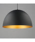 Tova 20 inch Pendant Black / Gold