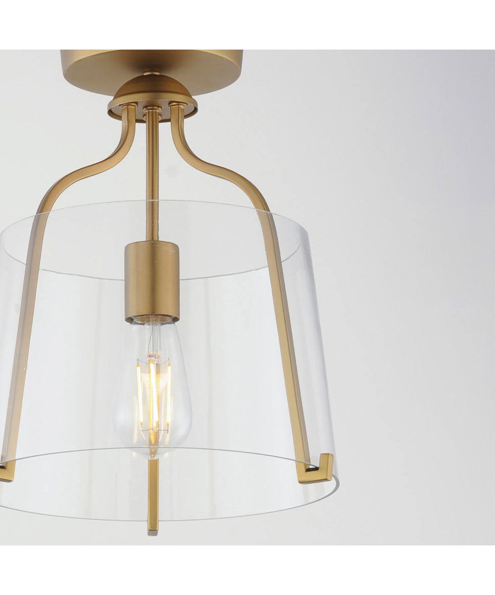 Bellmore 1-Light Pendant/Semi Flush Natural Aged Brass