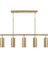 Robbie 5 -Light-Linear Chandelier Aged Brass