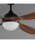 Bola 52 inch Indoor Fan w LED Light Kit Walnut / Black