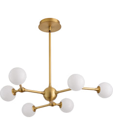Orbe 6-light LED Chandelier Brushed Brass