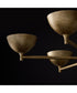 Francesca 6-Light Chandelier Feathered Gold