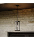 Ryle 1-Light Outdoor Pendant Light with Clear Glass Panels Antique Bronze