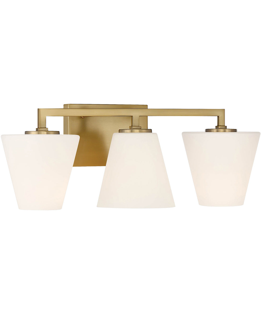 Palmyra 3 Light Vanity Brushed Gold