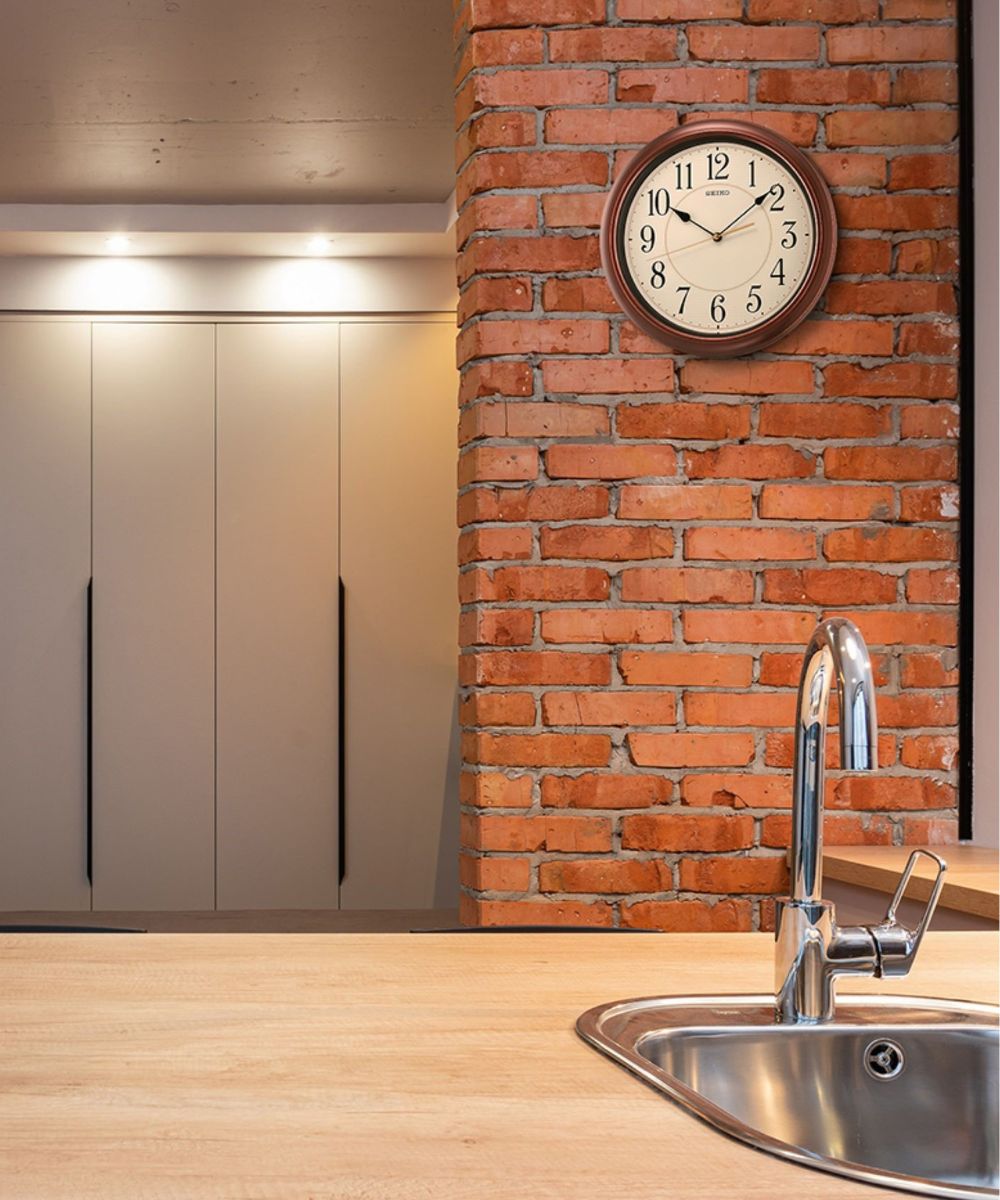 Wood Finish Numbered Wall Clock