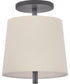 Clive 3-Light Small Semi-Flush Mount in Slate Bronze