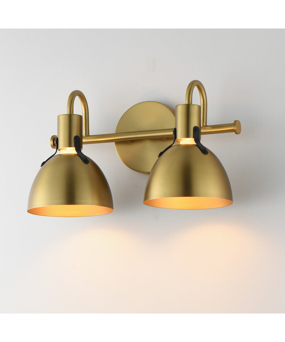 Dusk 2-Light Wall Sconce Satin Brass