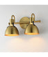 Dusk 2-Light Wall Sconce Satin Brass
