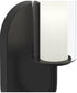 Mack 1-Light Wall Sconce with Layered Glass Shade Matte Black
