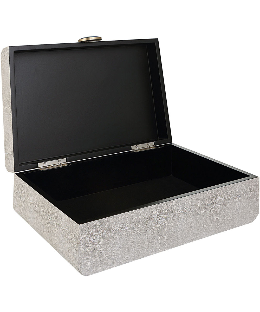 Lalique White Shagreen Box