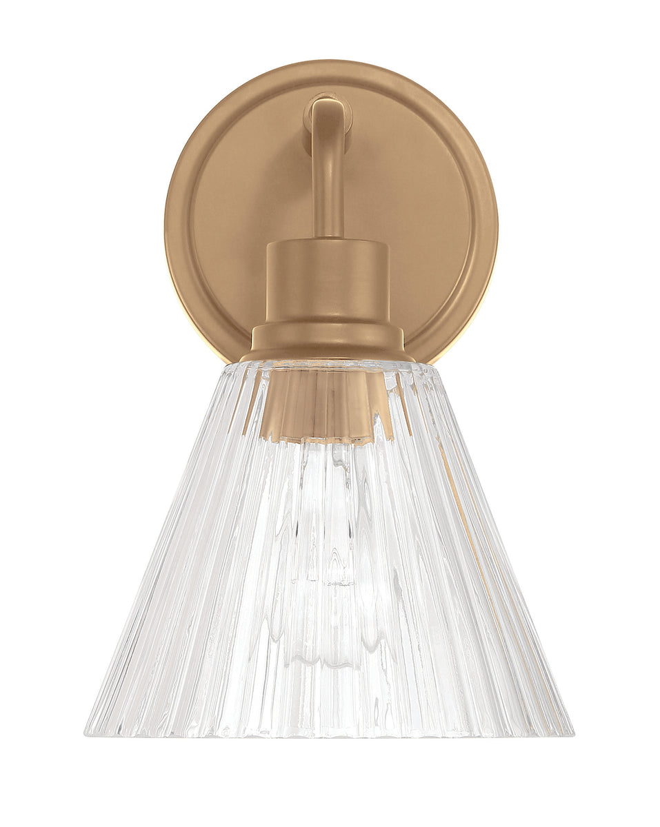 Pleated 1-Light Lighting Premium Bronze