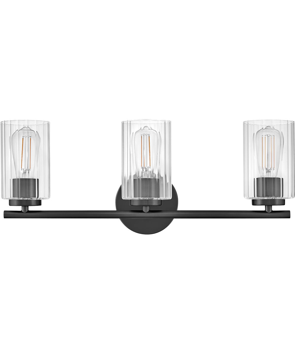 Leta 3-Light Medium Three Light Vanity in Black