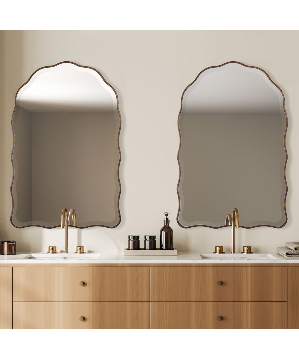 24x36" Wall Mirror in Antique Bronze with Gold