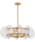 Seraphina 6-Light Medium Drum Chandelier in Distressed Brass