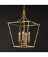 Clifton 4-Light Pendant Natural Aged Brass