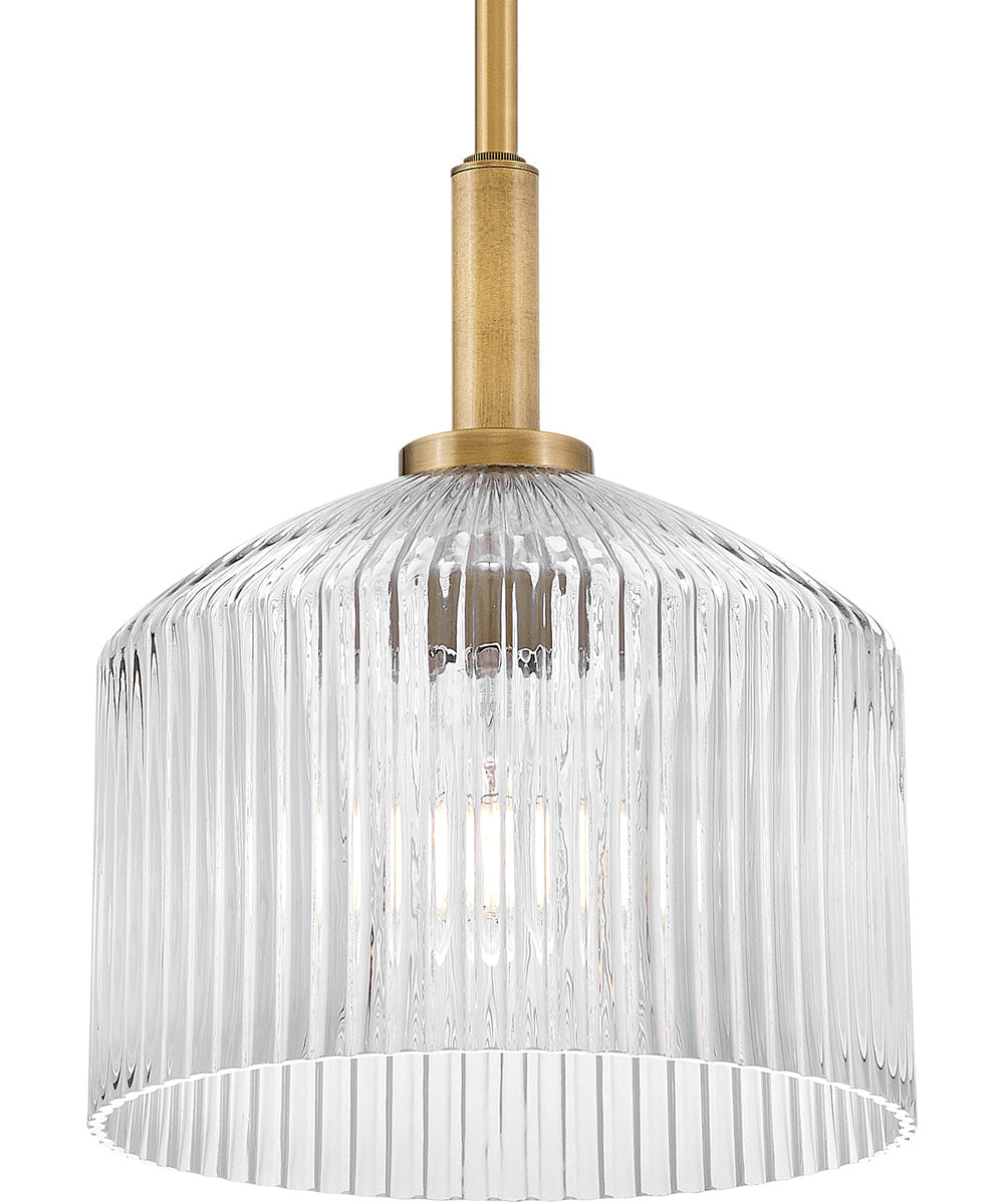 Lisette 1-Light Small Pendant in Lacquered Brass