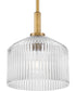 Lisette 1-Light Small Pendant in Lacquered Brass