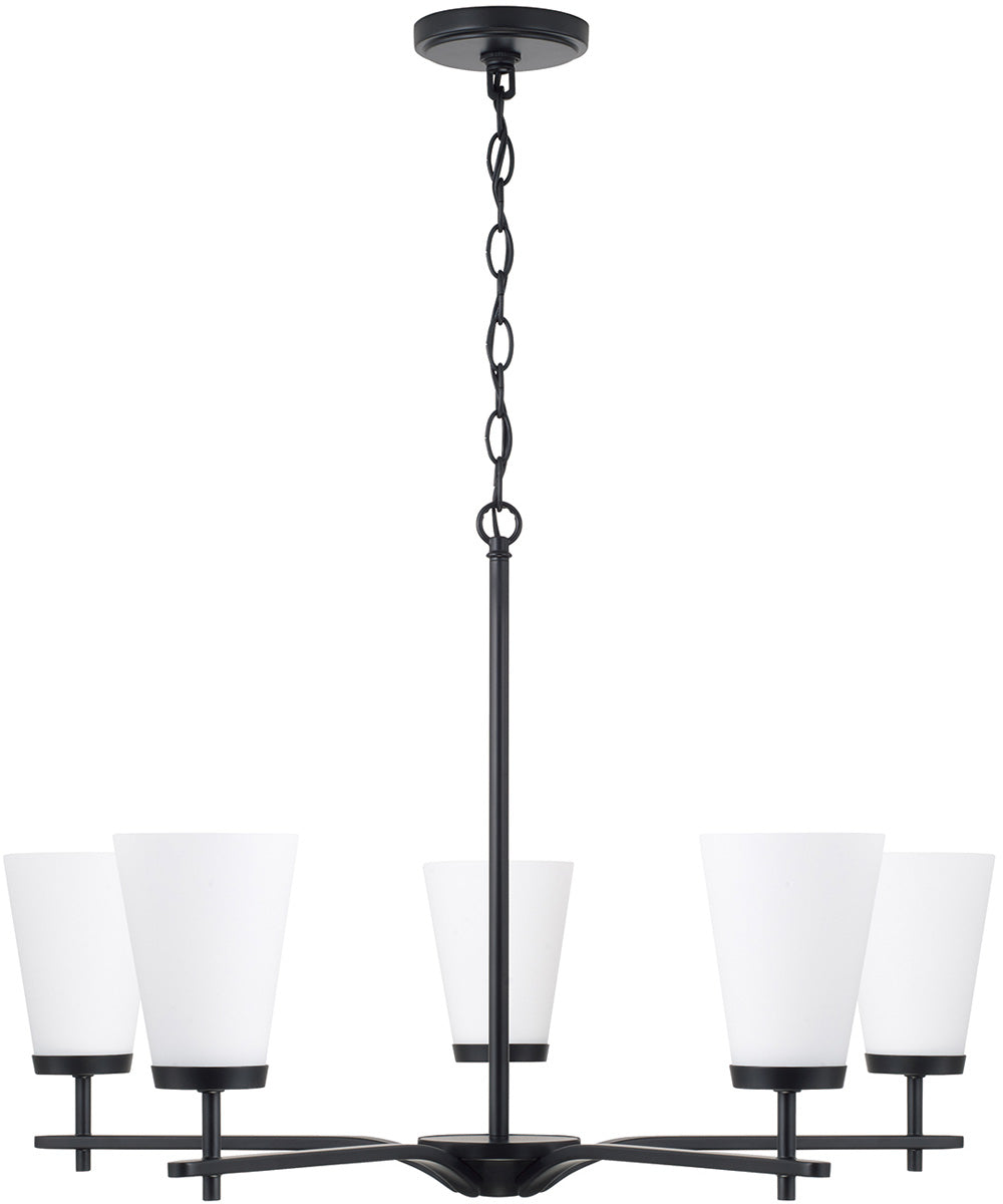 Drake 5-Light Chandelier Matte Black