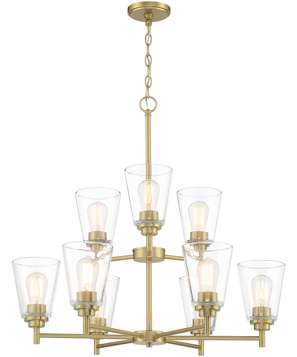 Westin 9 Light Chandelier Brushed Gold