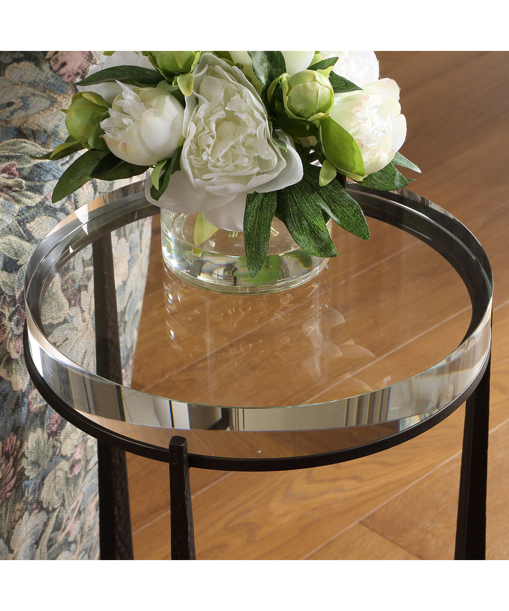 Midas Dark Bronze Round Accent Table