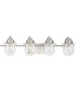 Northlake 4-Light Clear Glass Transitional Bath Light Brushed Nickel