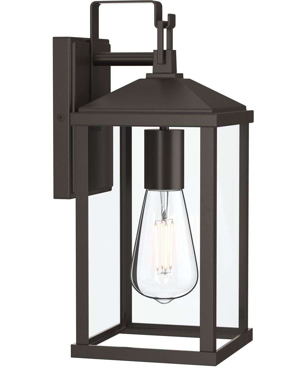 Cantley Medium Outdoor Wall Lantern with Clear Glass Panels Antique Bronze