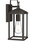 Cantley Medium Outdoor Wall Lantern with Clear Glass Panels Antique Bronze