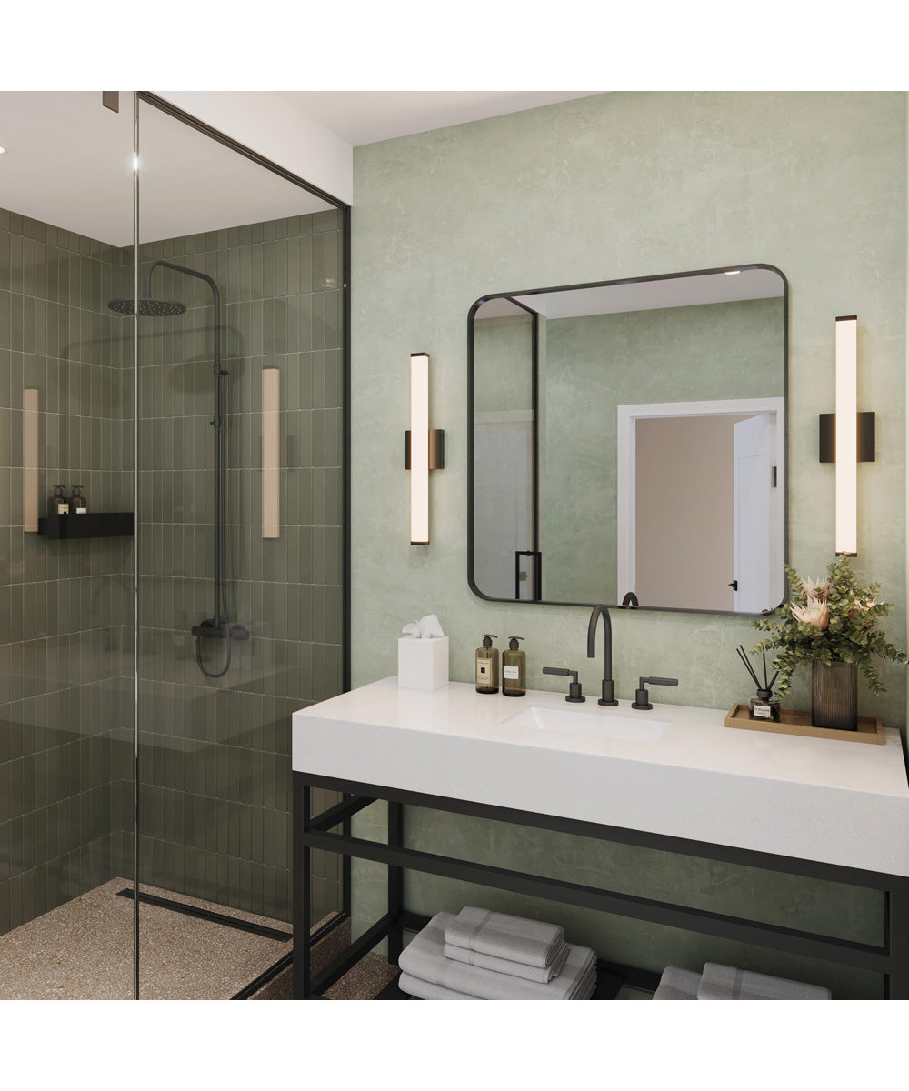 Phase 6.1 24 in. 5CCT Integrated LED Linear Vanity Light Black