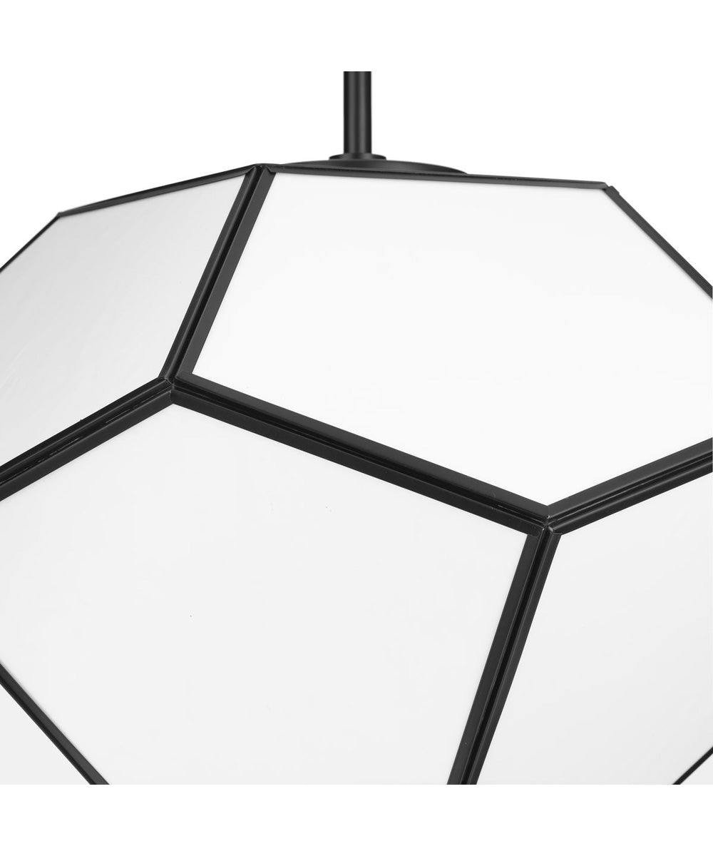Latham 18 in. 3-Light Flush Mount Matte Black