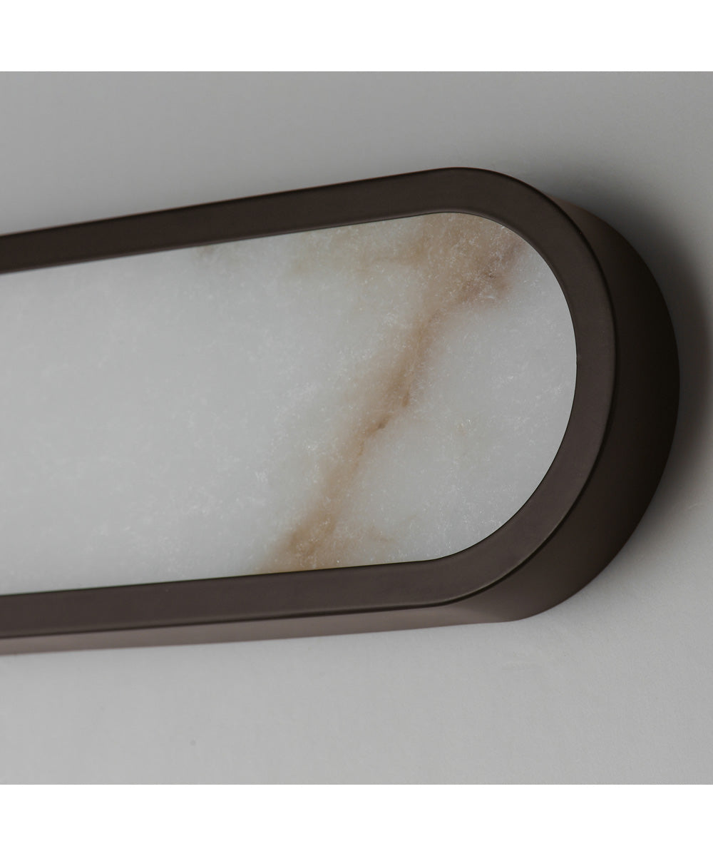 Plinth 24 inch LED  Alabaster Wall Sconce Dark Bronze