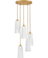Honey 5-Light Small Chandelier in Distressed Brass