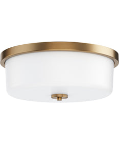 Fuller 3-Light Flush Mount Natural Aged Brass