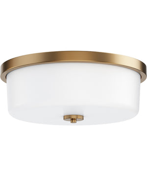 Fuller 3-Light Flush Mount Natural Aged Brass