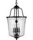 Bowman 4-Light Black Foyer Pendant Matte Black
