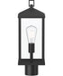 Cantley Outdoor Post Mount Lantern Light with Clear Glass Panels Matte Black