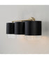 Weller 3-Light Vanity Matte Brass and Black